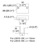 L0915-12K SLOTHOUDER WIELPLAAT 12 MM ZWART PENN ELCOM