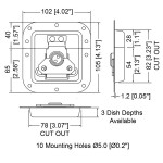 L905/915 MEDIUM LATCH IN PLAIN DISH ZINC PENN ELCOM