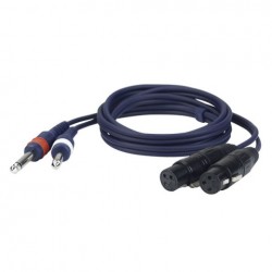 SIGNAL CABLE 2 X  JACK MONO L/R > 2 X XLR F 3P 3 M DAP AUDIO