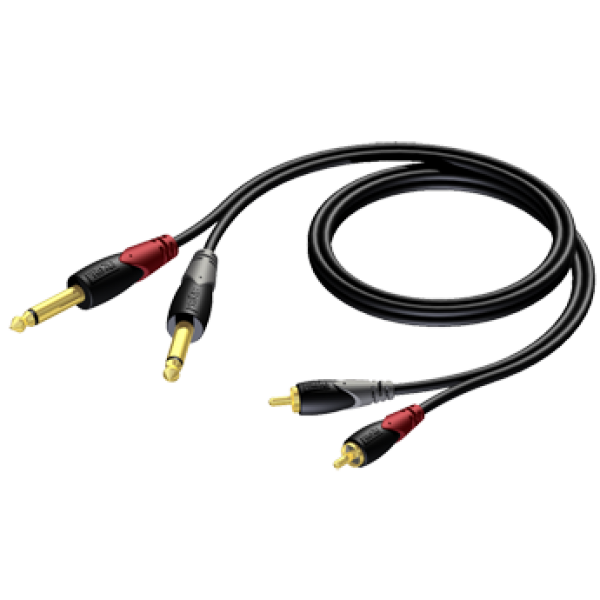 CLA631/5 2 X RCA MALE TO 2 X JACK MALE 5 M PROCAB