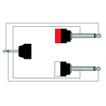 CLA713/3 STEREO JACK 3.5 MM MANNELIJK NAAR 2 X JACK MANNELIJK 3 M PROCAB 