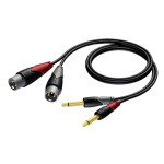 CLA708/1.5 2 X XLR MANNELIJK NAAR 2 X JACK MANNELIJK 1.5 M PROCAB