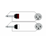 CLA708/1.5 2 X XLR MALE TO 2 X JACK MALE 1.5 M PROCAB