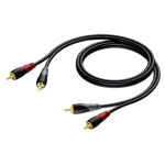 CLA800/1 2 X RCA MANNELIJK NAAR 2 X RCA MANNELIJK 1 M PROCAB 