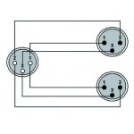 CLA735/1.5 XLR FEMALE TO 2 X XLR MALE 1.5 M PROCAB