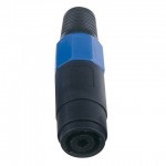 SFK204BU SPEAKER CONNECTOR FEMALE 4 POLE BLACK WITH BLUE ENDCAP DAP AUDIO