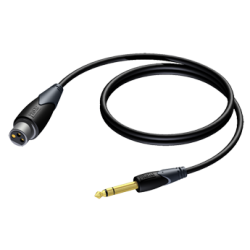 CLA723/1.5 XLR VROUWELIJK NAAR JACK 6.3 MM MANNELIJK STEREO 1.5 M PROCAB