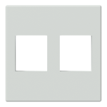 CP45KS2/W CONNECTION PLATE 45 X 45MM 2 X KEYSTONE HOLE WHITE PROCAB