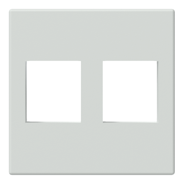 CP45KS2/W CONNECTION PLATE 45 X 45MM 2 X KEYSTONE HOLE WHITE PROCAB