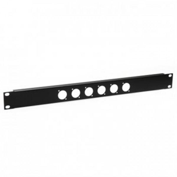 R1269/1UK/06 19" Panel 1U with 6 d-size holes Penn Elcom