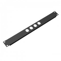 R1269/1UK/04 19" Panel 1U with 4 d-size holes Penn Elcom