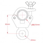 T57205 STANDAARD KLEM MET HIJSOOG ZILVER DOUGHTY