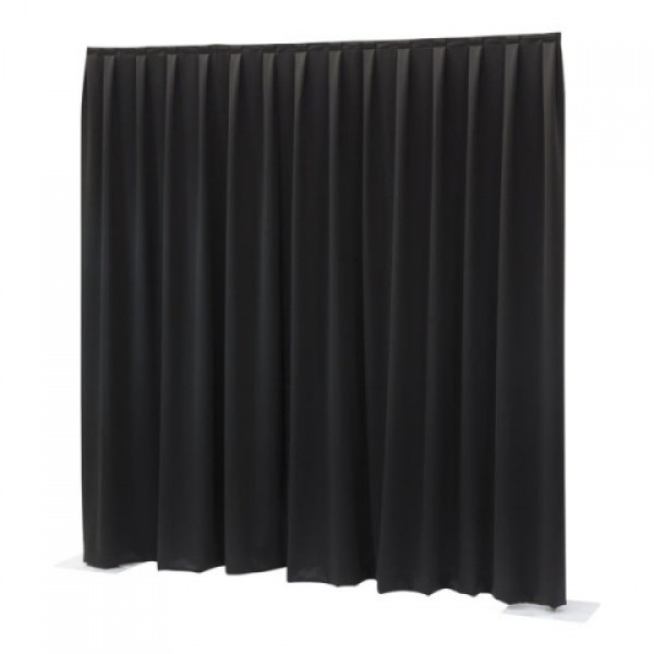 Pipe & Drape Doek Wentex Gordijn Dimout 330x300 cm Geplooid (Zwart)