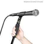 MICROPHONE STAND WITH ROUND BASE BLACK