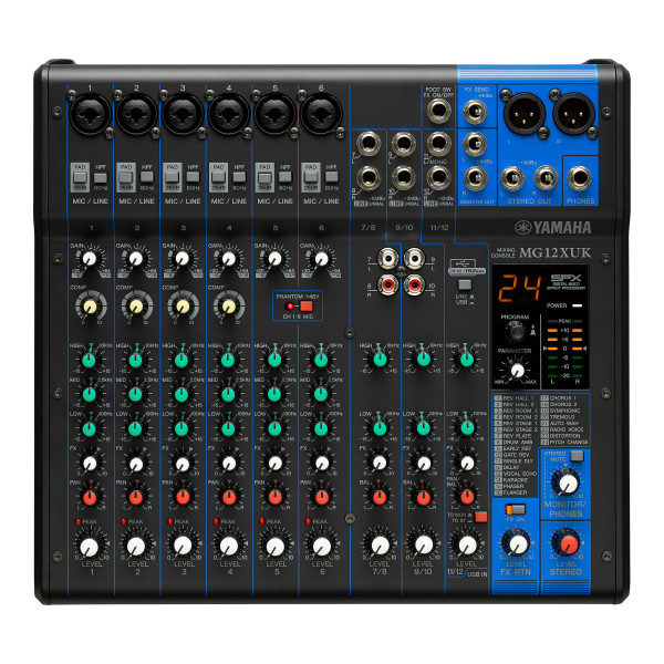 MG12XUK YAMAHA 12-channel analog mixer with FX