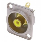 NF2D-4 RCA CHASSIS SILVER HOUSING D-SIZE YELLOW NEUTRIK