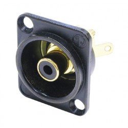 NF2D-B-2 RCA CHASSIS BLACK HOUSING D-SIZE BLACK NEUTRIK