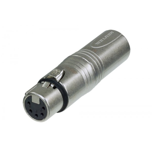 NEUTRIK DMX VERLOOPCONNECTOR 3P MAN - 5P VROUW