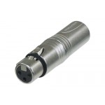 NEUTRIK DMX VERLOOPCONNECTOR 3P VROUW - 5P MANN.
