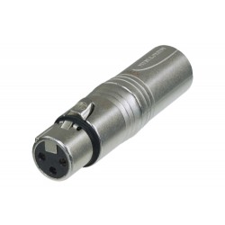 NEUTRIK DMX VERLOOPCONNECTOR 3P VROUW - 5P MANN.