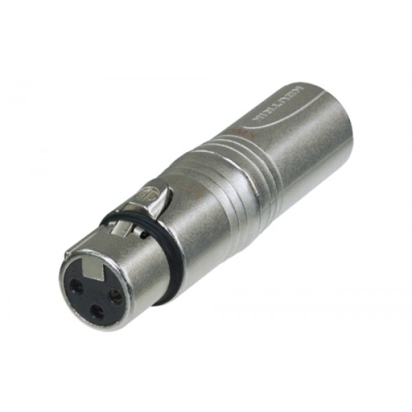 NEUTRIK DMX VERLOOPCONNECTOR 3P VROUW - 5P MANN.