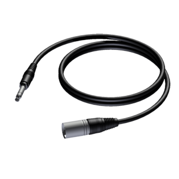 CAB724/10 XLR MANNELIJK NAAR JACK MANNELIJK STEREO 10 M PROCAB