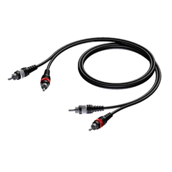 CAB800/3 2 X RCA MANNELIJK NAAR 2 X RCA MANNELIJK 3 M PROCAB
