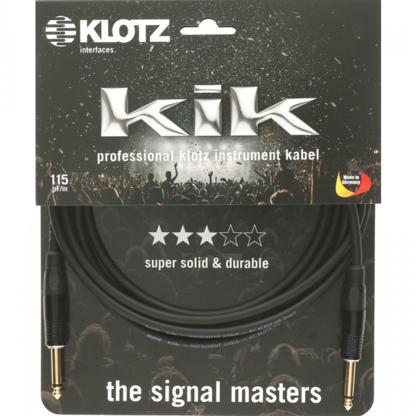 INSTRUMENTKABEL  JACK 6.3MM MONO KIK PRO 1.5M KLOTZ