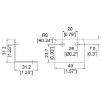 B1121 OVERZETHOEK PENN ELCOM (30x30mm)