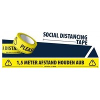 1.5M AFSTAND TAPE (per rol) 1.5M AFSTAND TAPE (per rol)