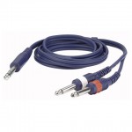 SIGNAAL KABEL STEREO JACK > 2 MONO JACK L/R 0.75METER DAP AU