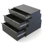 R1295K RACK DRAWER 5U BLACK PENN ELCOM