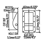 H1070 RECESSED STEEL BAR HANDLE PENN ELCOM