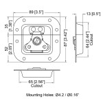 L904/914 MINI LATCH IN PLAIN DISH ZINC PENN ELCOM