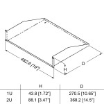 R1194/1UK RACKPLATEAU 1U ZWART PENN ELCOM