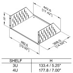 R1194/3UK RACK SHELF 3U BLACK PENN ELCOM