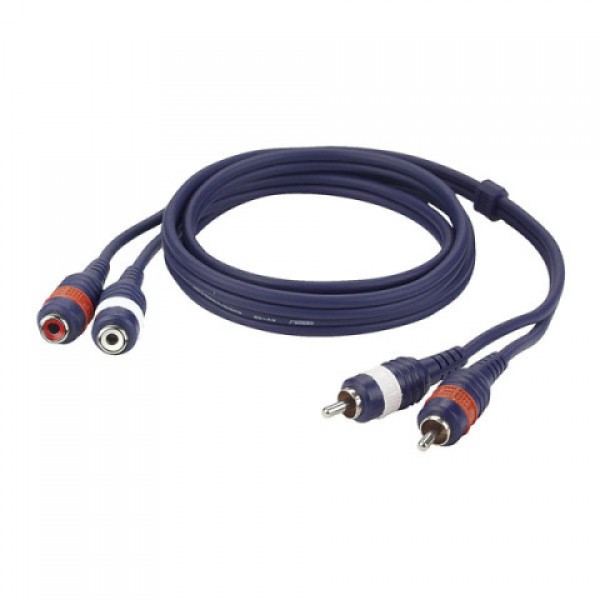 SIGNAAL KABEL 2 RCA M L/R > 2 RCA F L/R 1.5METER DAP AUDIO