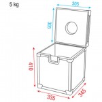 FLIGHTCASE VOOR SPIEGELBOL 30 CM DAP AUDIO