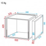 RCA-DD8 SHOWGEAR 19-inch Double Door Flightcase (8U)