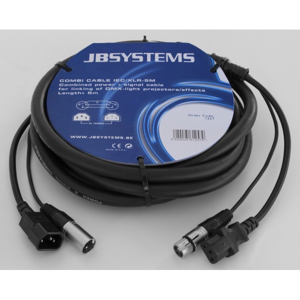 COMBI KABEL IEC / XLR 5 METER JB SYSTEMS