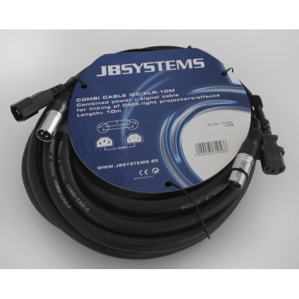 COMBI KABEL IEC / XLR 10 METER JB SYSTEMS