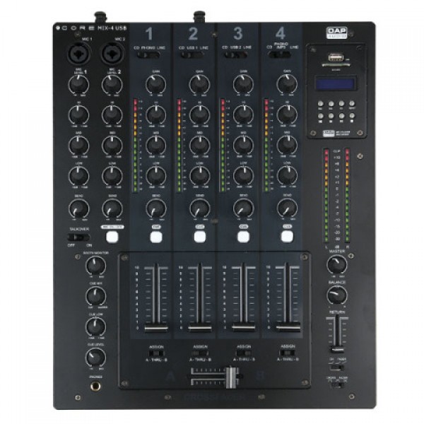 CORE MIX-4 USB DAP 4-kanaals DJ-mixer met USB-interface