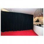 Curtain Medium Gloss Satin black 3m x 3m Wentex