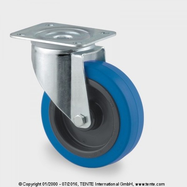 SWIVEL CASTOR BLUE 100 MM TENTE