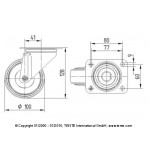 SWIVEL CASTOR BLUE 100 MM TENTE