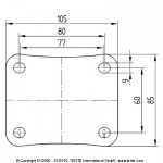 SWIVEL CASTOR BLUE TENTE