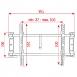 PLB-7 BEUGEL VOOR 37" - 60" PLASMA/LCD FIXED ZILVER DMT