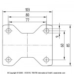 FIXED CASTOR BLUE 100 MM TENTE 