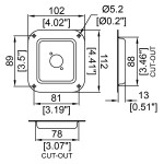 D0949 SMALL DISH PUNCHED FOR 1 X NEUTRIK D-SERIES CONNECTOR ZINC PENN ELCOM