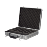 DAP FLIGHTCASE MICROPHONE CASE FOR 7 MIC'S SILVER RIB